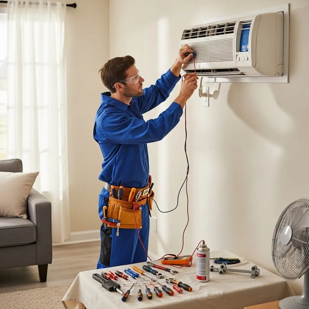Menemen Termodinamik Termodinamik klima gaz dolumu ve bakım – Enerji verimliliği artırıldı. - Teknik servis örneği